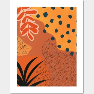 Abstract Terracota Boho Art II Posters and Art